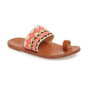 Beek by Two‎ Birds Dove Slide Sandals Sz 6 Anthropologie Leather Boho